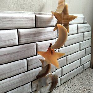 New Handcrafted Natural Stone Moons & Stars Windchime